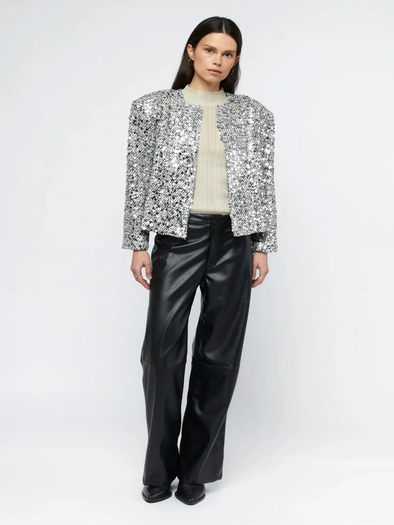 CHAQUETA TWEED PLATEADA