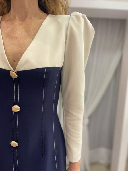 VESTIDO PESPUNTES