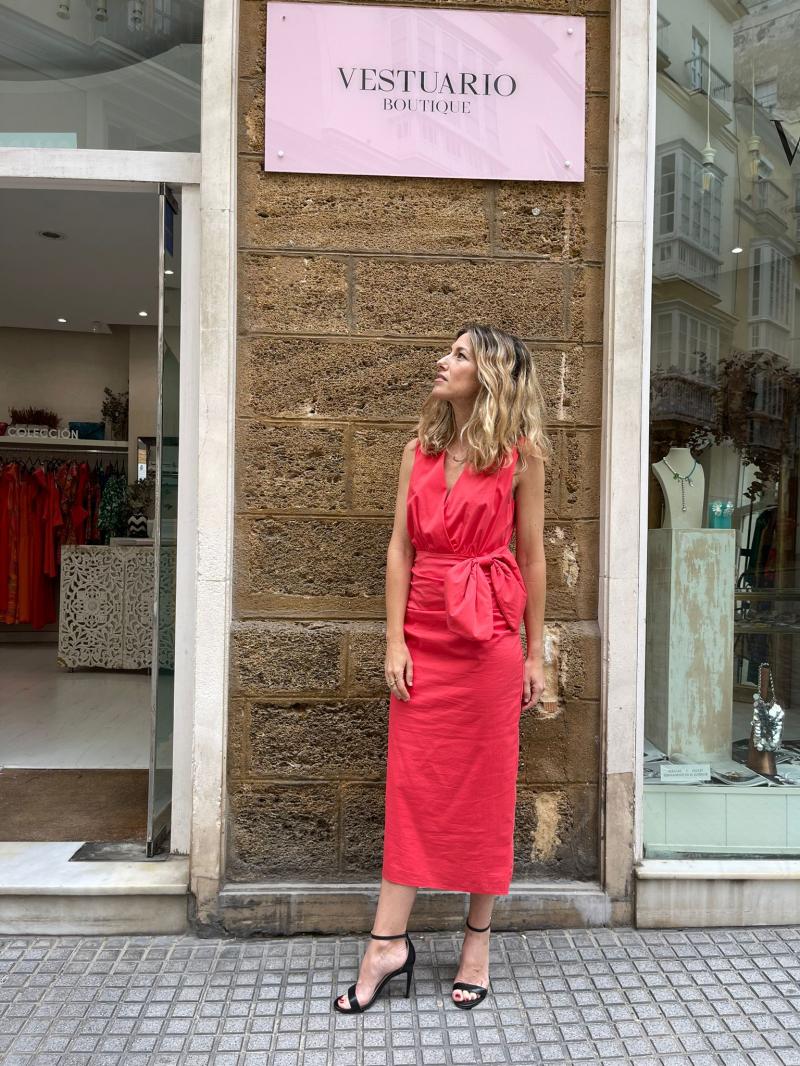 VESTIDO FIGUERA CORAL