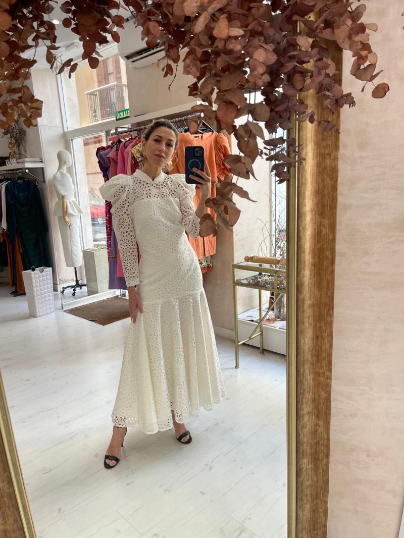VESTIDO ENCAJE BLANCO