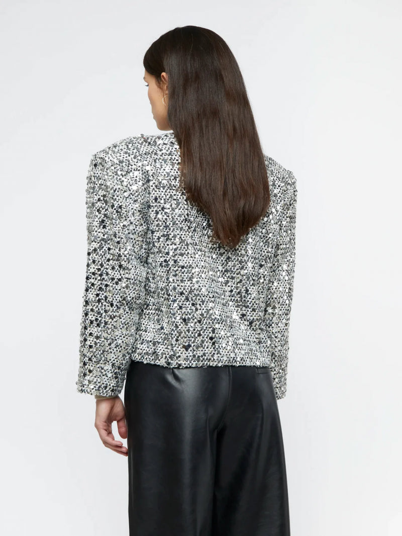 CHAQUETA TWEED PLATEADA